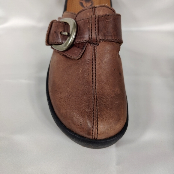 Crocs Cobbler Leather Buckle Clog Mules Brown Slip On Women's Shoes Size 6 - Picture 3 of 9